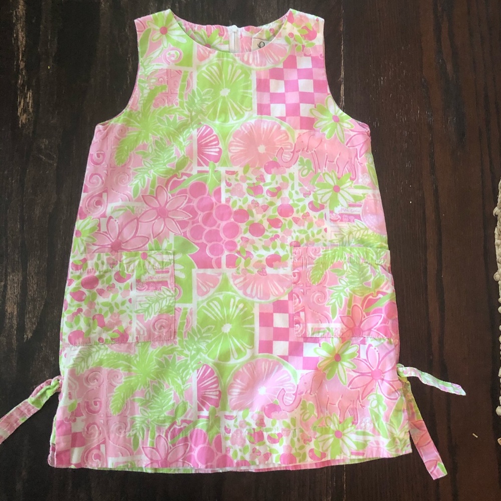 Lilly Pulitzer Girls Sz 5 Juice Stand Shift Dress